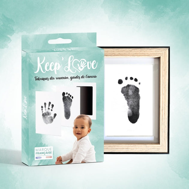 Kit Cadre Empreinte Bébé Mains Et Pieds - Souvenir Naissance Personnalisable Avec Argile Et Photo