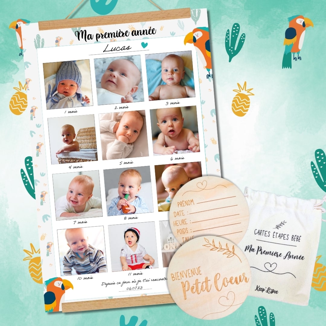 Affiche "Ma Première Année" à compléter (Modèle Perroquet)