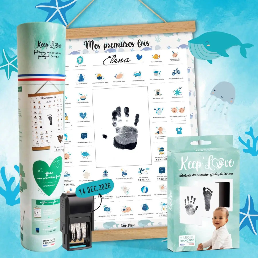 coffret naissance complet mes premières fois kit empreintes
