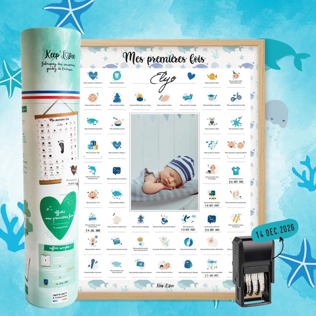 cadre mes premières fois thème baleine