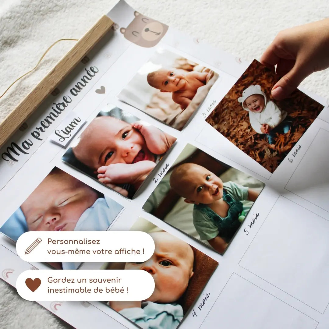 Affiche "Ma Première Année" à compléter (Modèle Ourson)