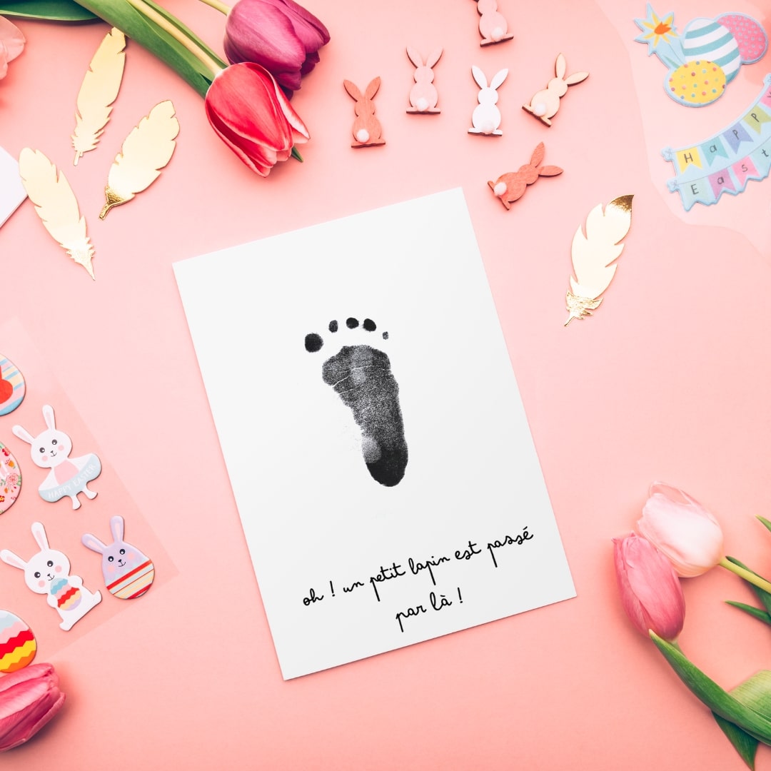 Carte Joyeuses Pâques - Petit Lapin à personnaliser