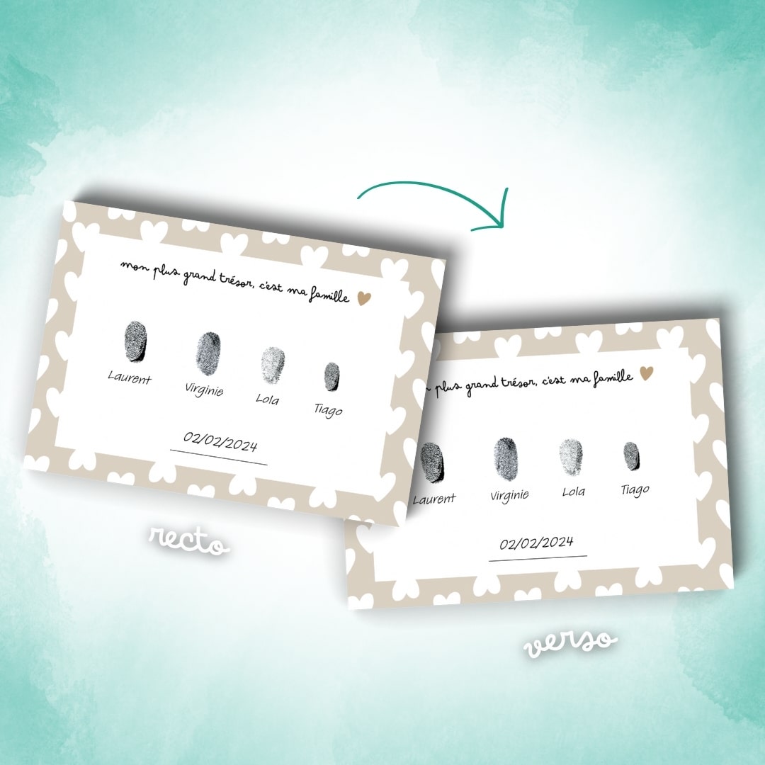 Carte à Personnaliser - Mon Plus Grand Trésor C'est Ma Famille