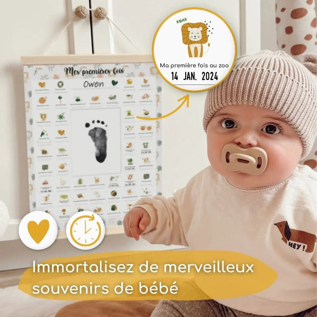 Affiche "Mes Premières Fois" à tamponner (Modèle Lion)