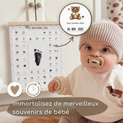 Coffret Ourson "Mes Premières Fois" + Cadre Photo Beige