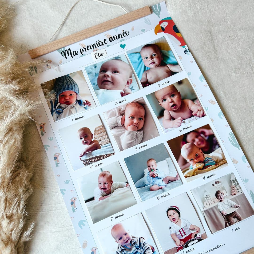 Affiche "Ma Première Année" à compléter (Modèle Perroquet)