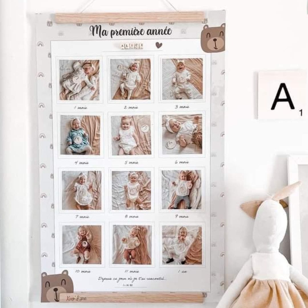 Affiche "Ma Première Année" à compléter (Modèle Ourson)