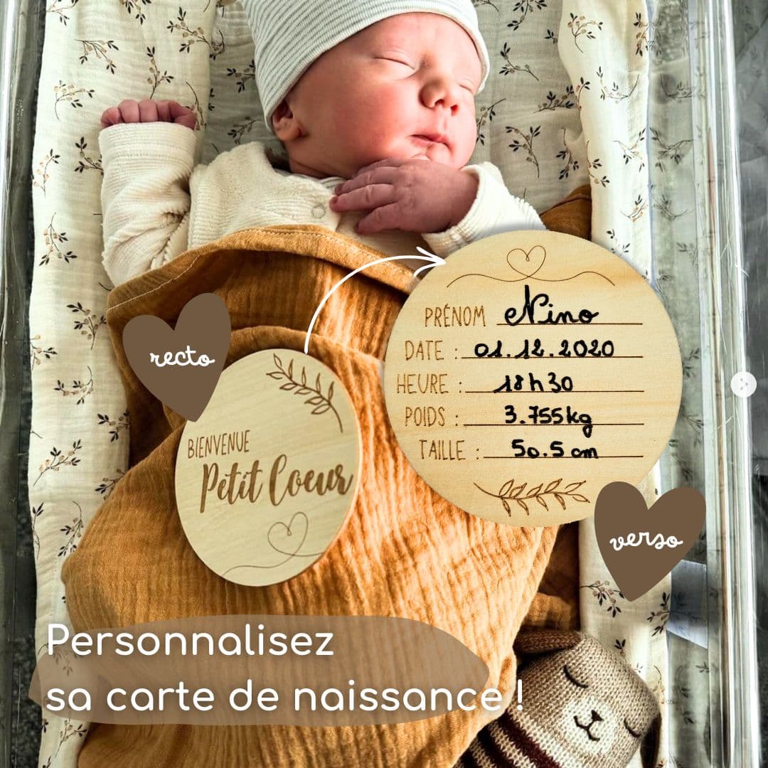 coffret carte étape bébé bois première année