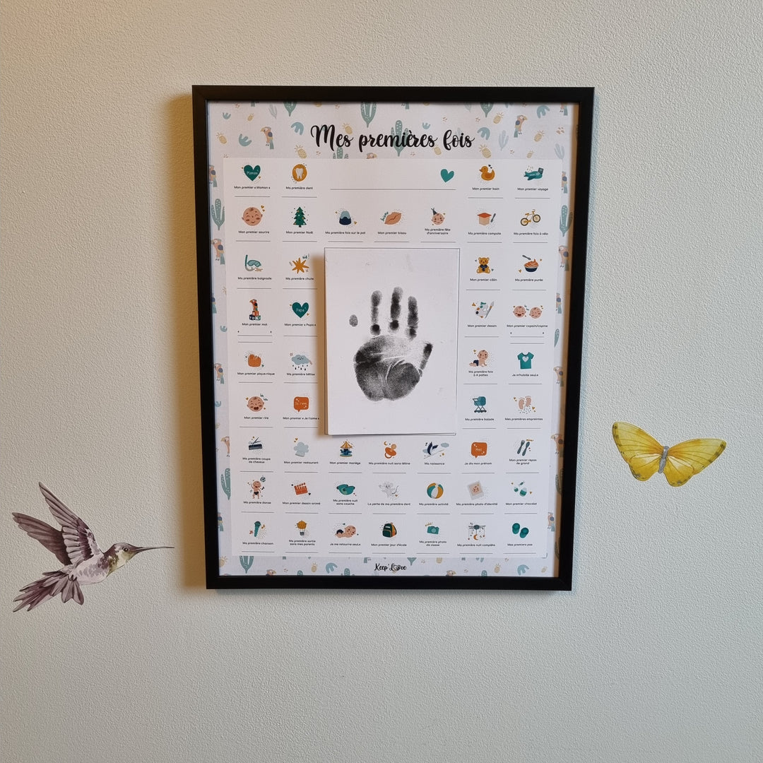 Coffret Cadre Noir “Mes Premières Fois” à tamponner – Thème Perroquet