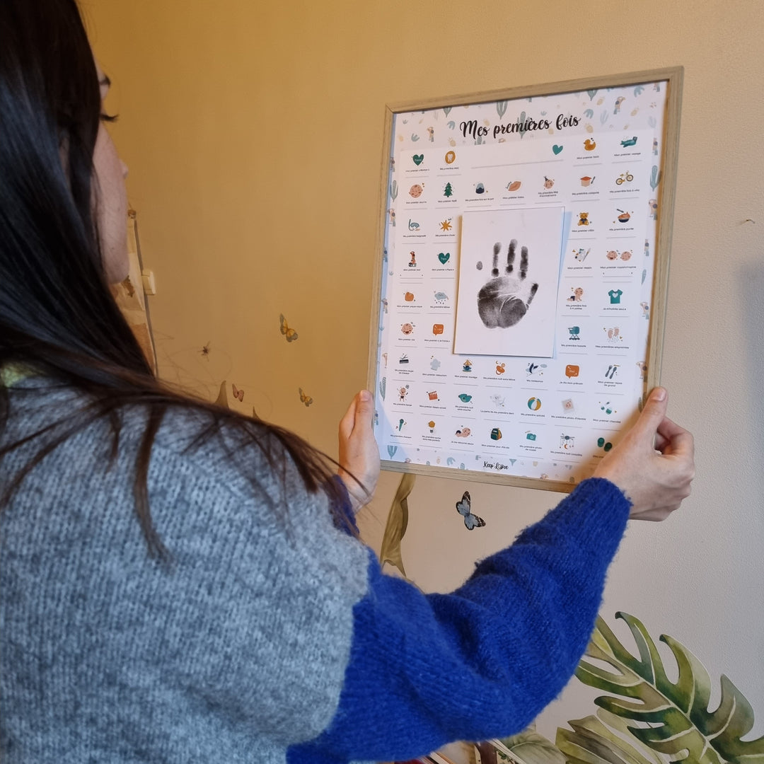 cadre mes premières fois bébé modèle perroquet