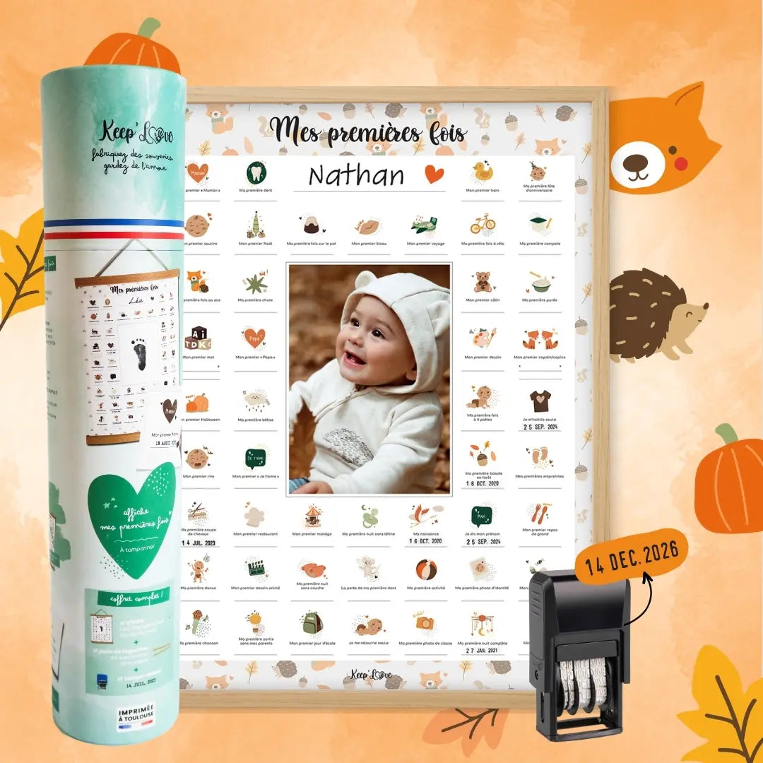 cadre affiche mes premières fois renard