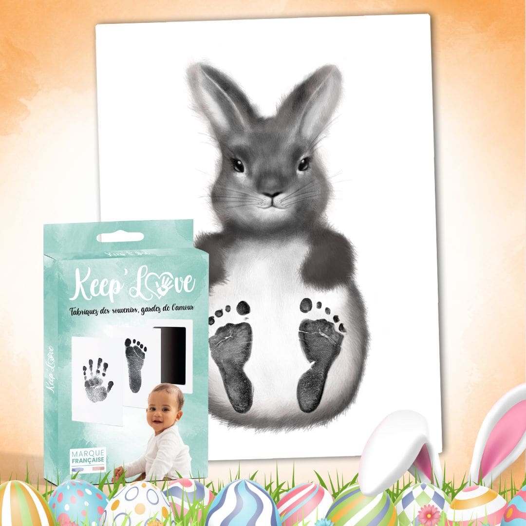 Affiche "Mes Petits Petons" à personnaliser (Modèle Lapin)