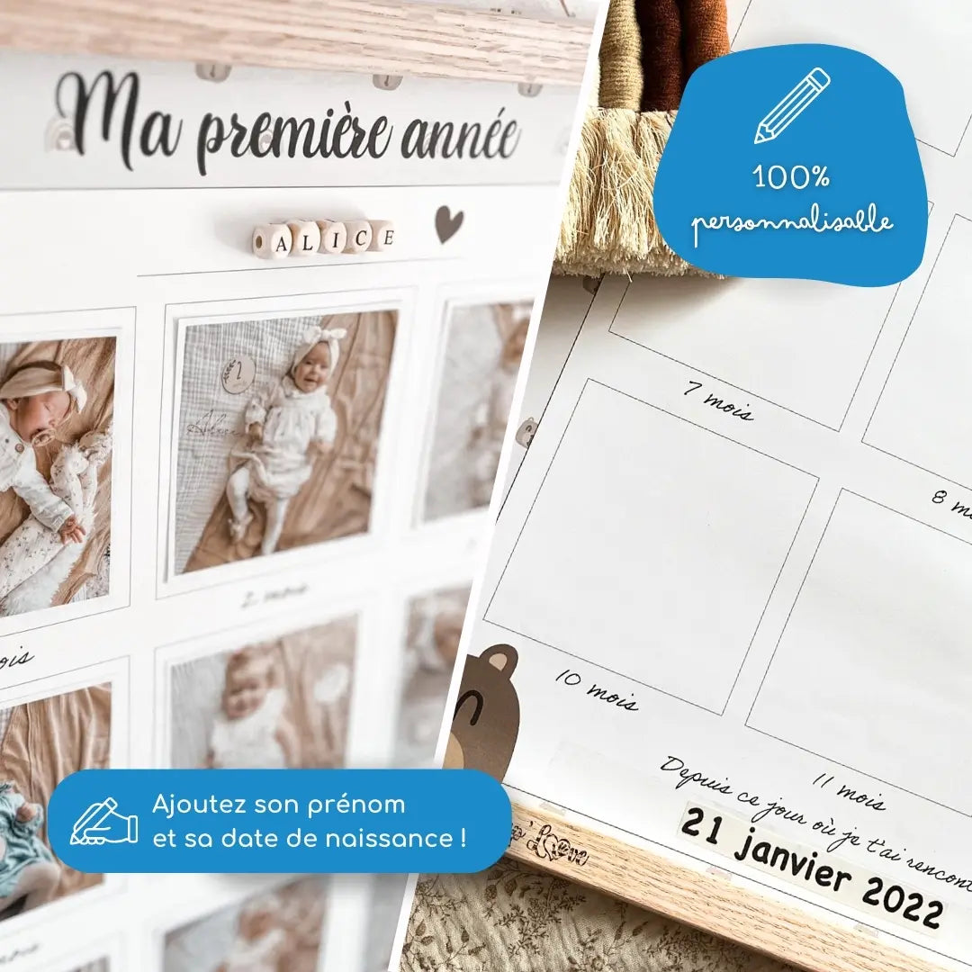 Affiche "Ma Première Année" à compléter (Modèle Baleine)