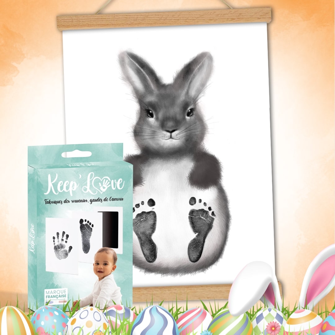 Affiche "Mes Petits Petons" à personnaliser (Modèle Lapin)