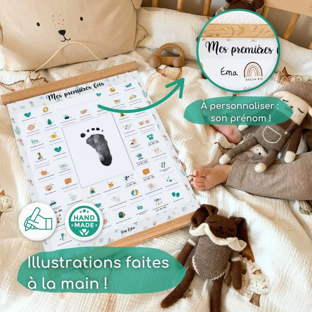 Coffret Perroquet "Mes Premières Fois" + Cadre Photo Noir