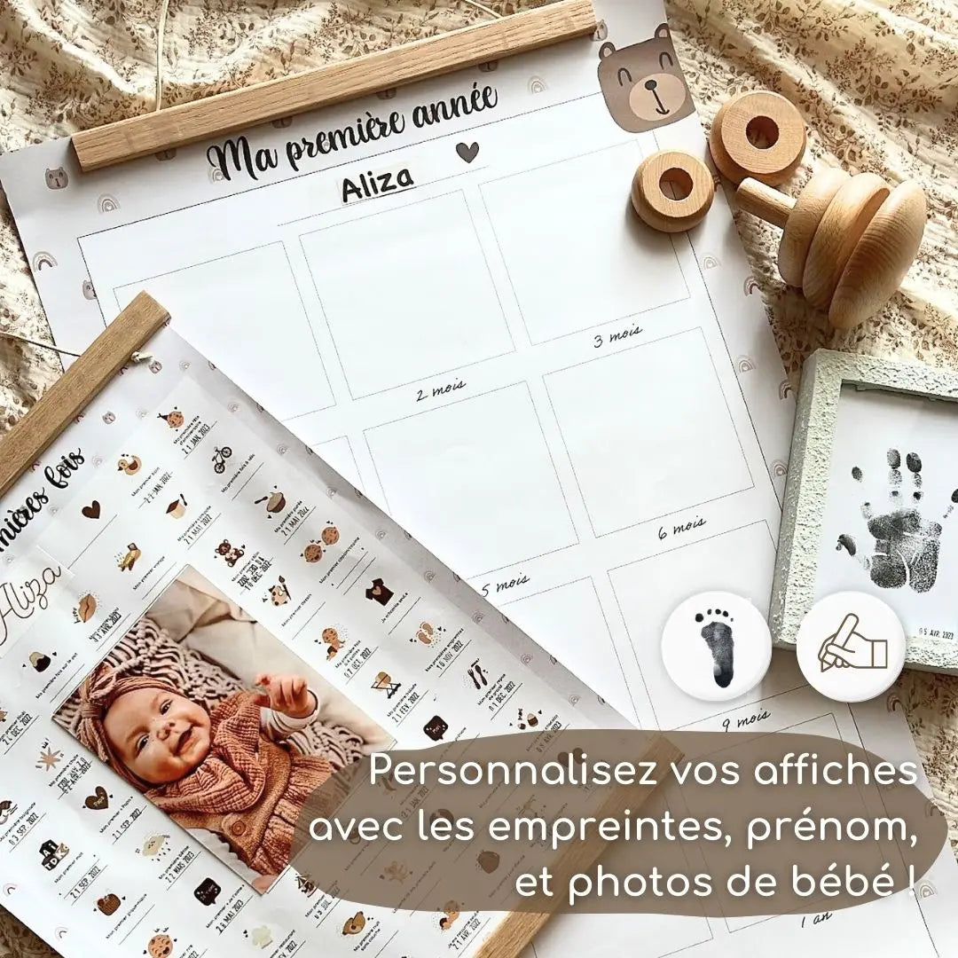 Affiche Ma Première Année à personnaliser mois par mois