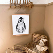 Affiche mes petits petons keeplove empreintes main pied bebe pingouin decoration chambre bebe