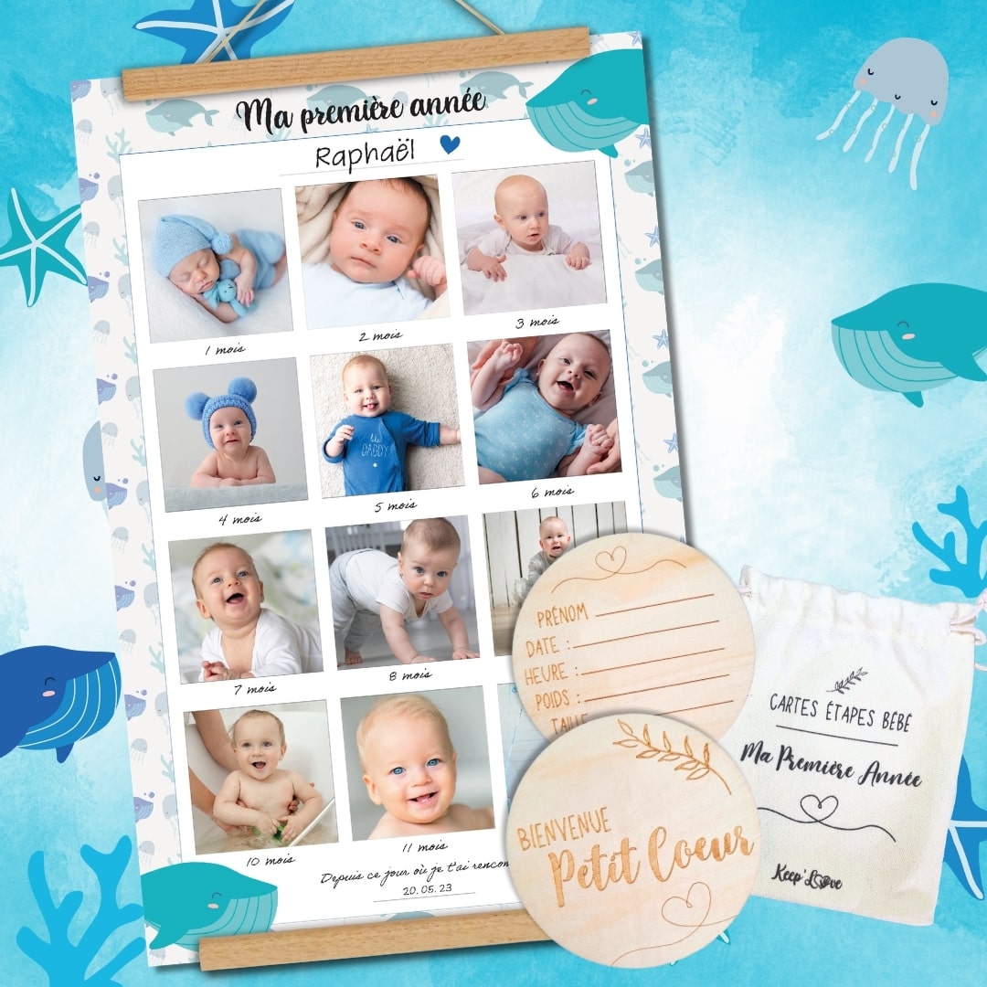 Affiche "Ma Première Année" à compléter (Modèle Baleine)