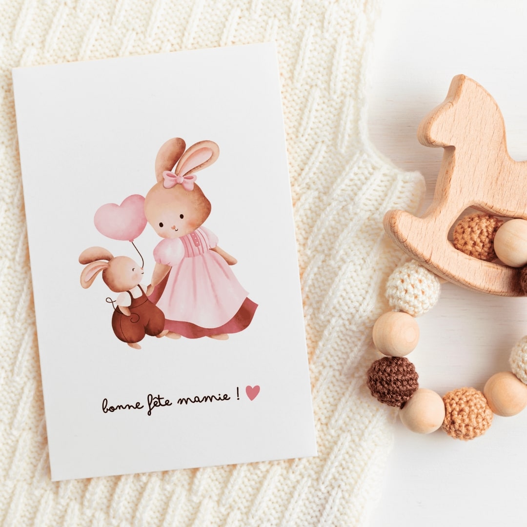 Coffret Lapin Fête des Grands-Mères - Bonne Fête Mamie