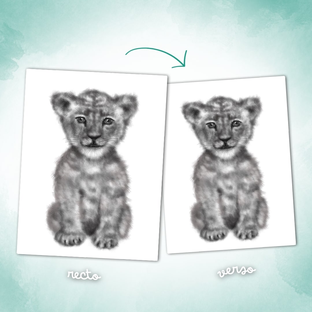 Affiche "Mes Petits Petons" à personnaliser (Modèle Lionceau)