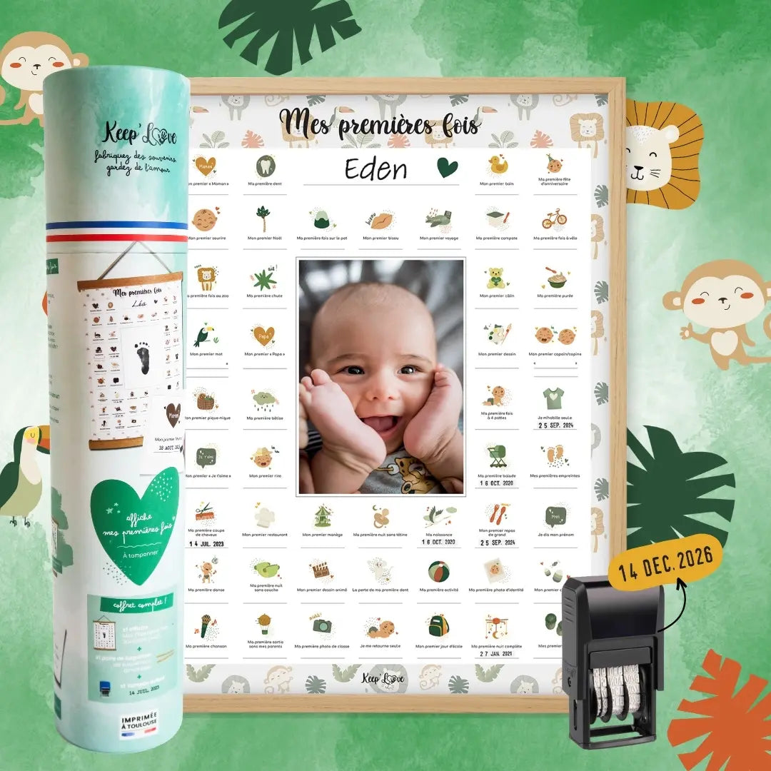 cadre mes premières fois thème lion