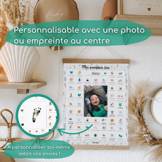 Coffret Perroquet "Mes Premières Fois" + Cadre Photo Noir