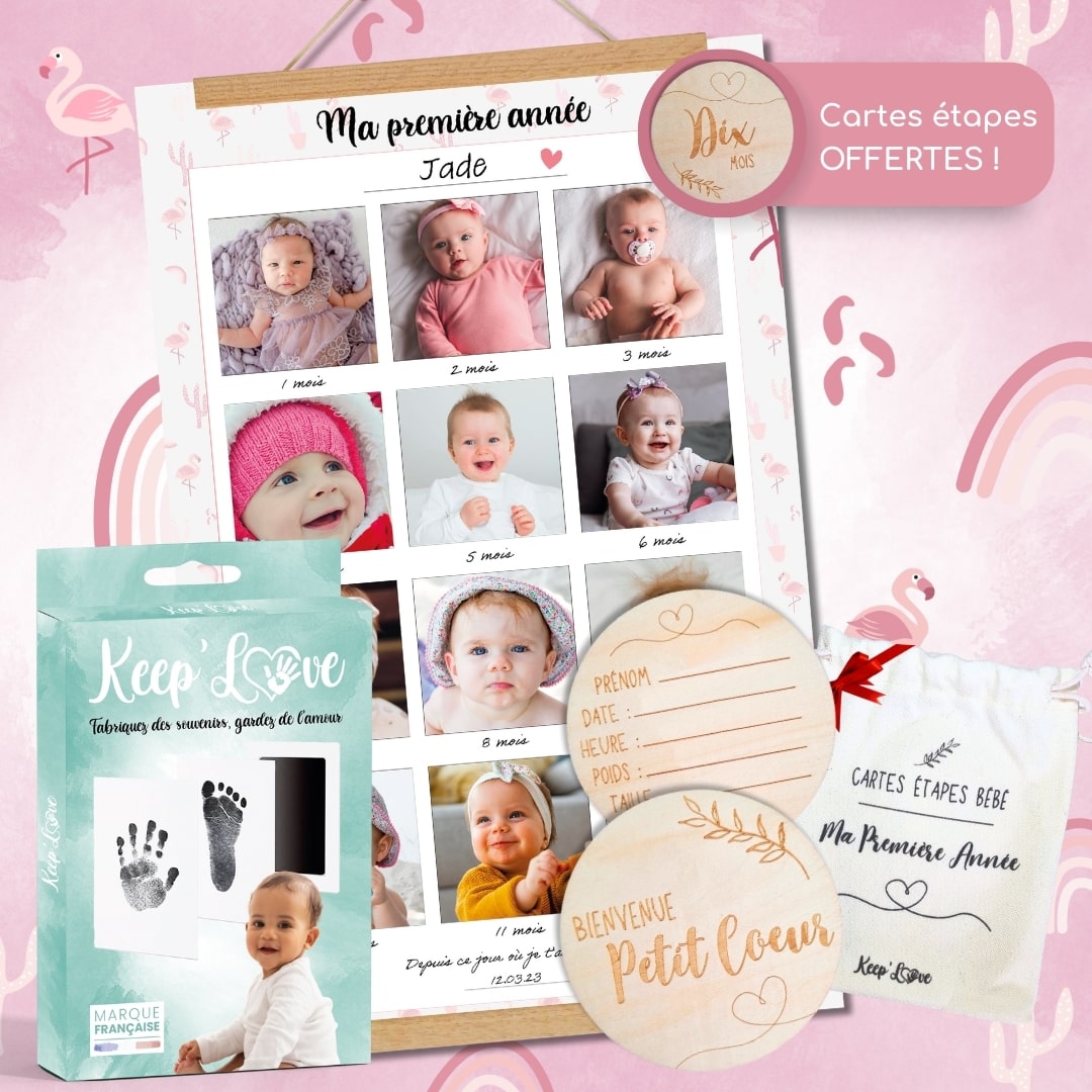 Affiche "Ma Première Année" à compléter (Modèle Flamant Rose)