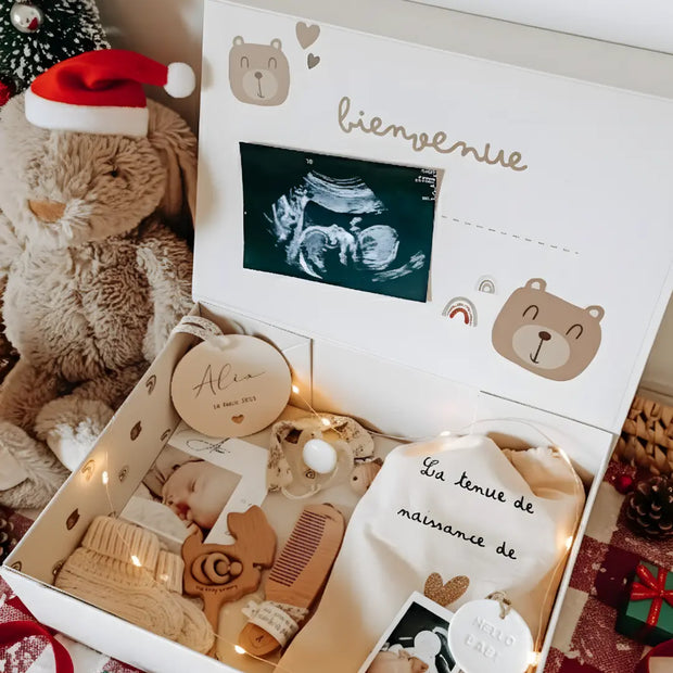 Boîte à Souvenirs Bébé – Coffret Naissance à Remplir