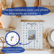 Coffret Baleine "Mes Premières Fois" + Cadre Photo Beige