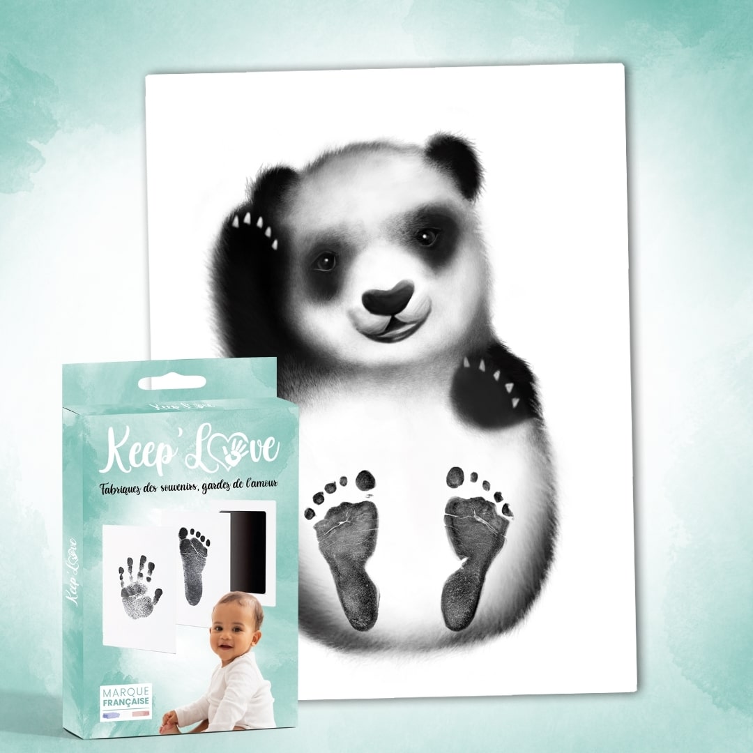 Affiche "Mes Petits Petons" à personnaliser (Modèle Panda)