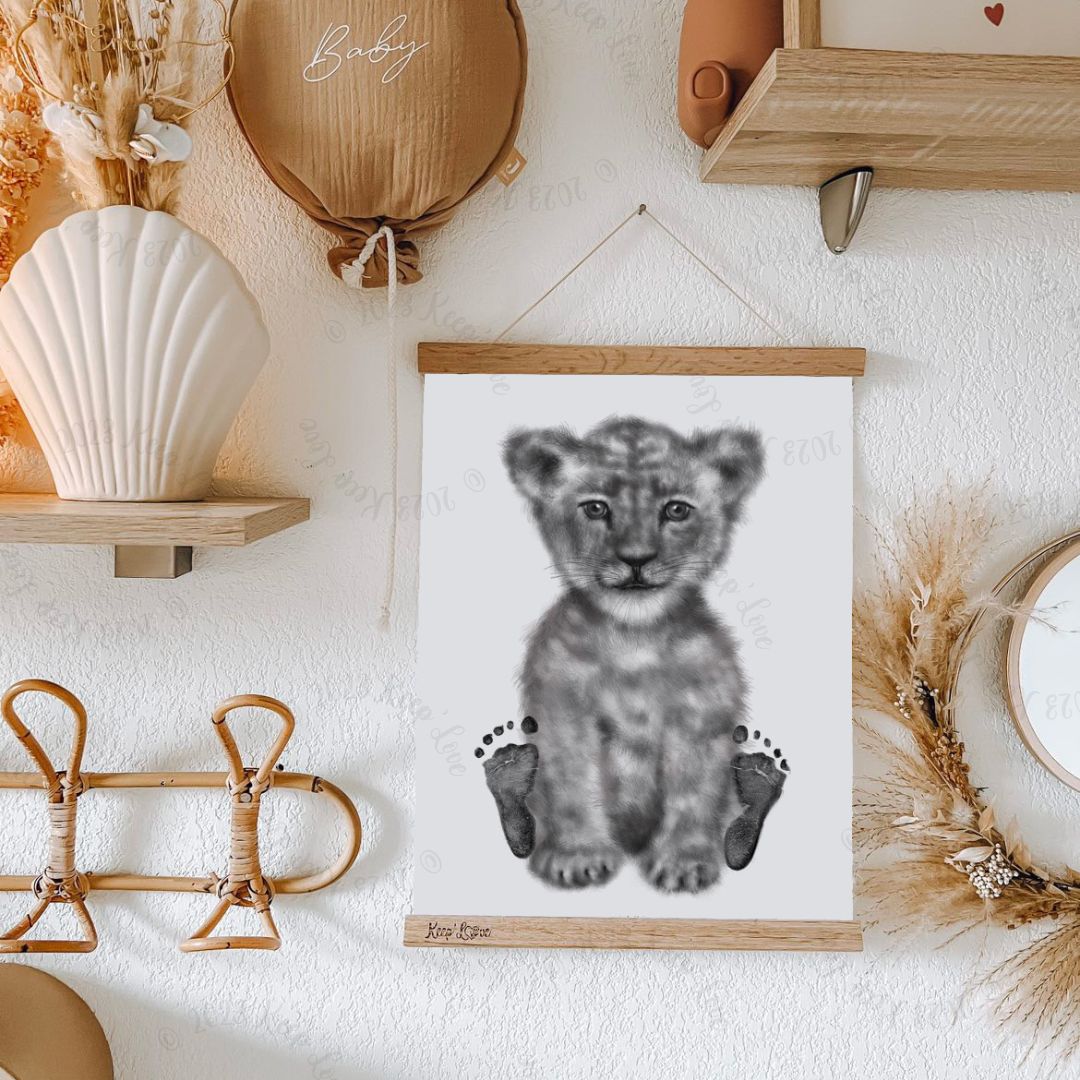 Affiche "Mes Petits Petons" à personnaliser (Modèle Lionceau)