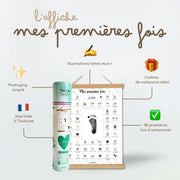 Coffret Ourson "Mes Premières Fois" + Cadre Photo Beige