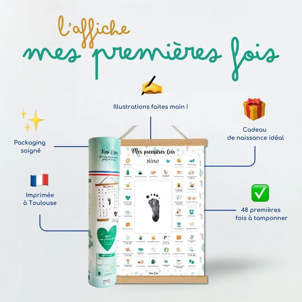 Coffret Perroquet "Mes Premières Fois" + Cadre Photo Noir