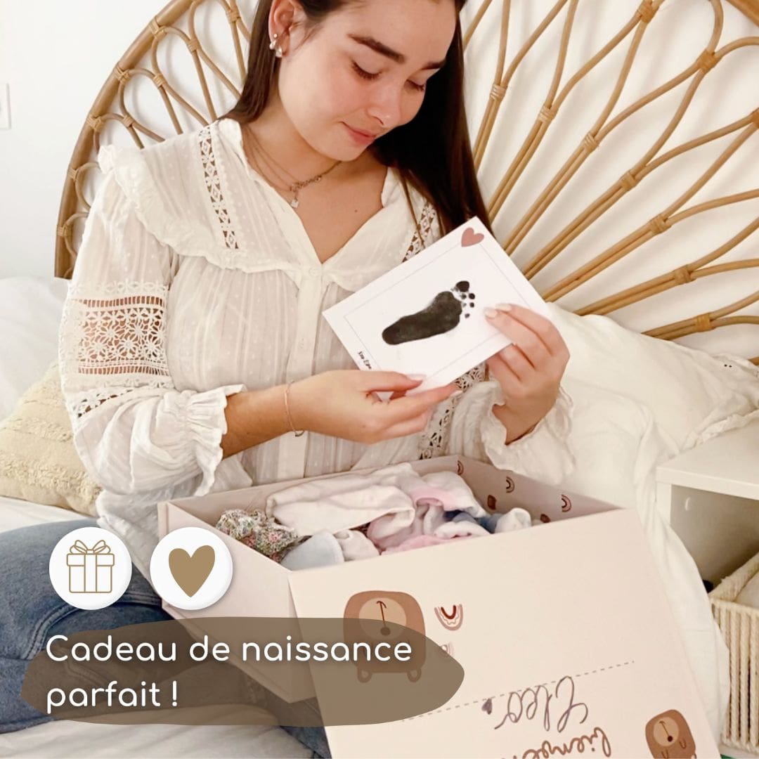Boîte à souvenirs personnalisable pour bébé à remplir