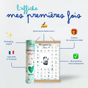 Coffret Baleine "Mes Premières Fois" + Cadre Photo Beige