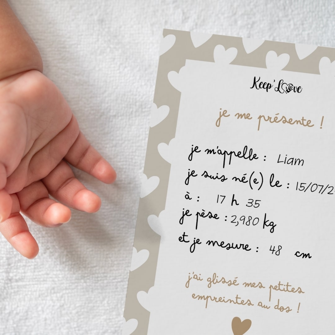 Carte Naissance à Personnaliser - Je me présente