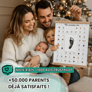 Affiche “Mes Premières Fois” bébé à tamponner – Cadeau naissance (Ourson)
