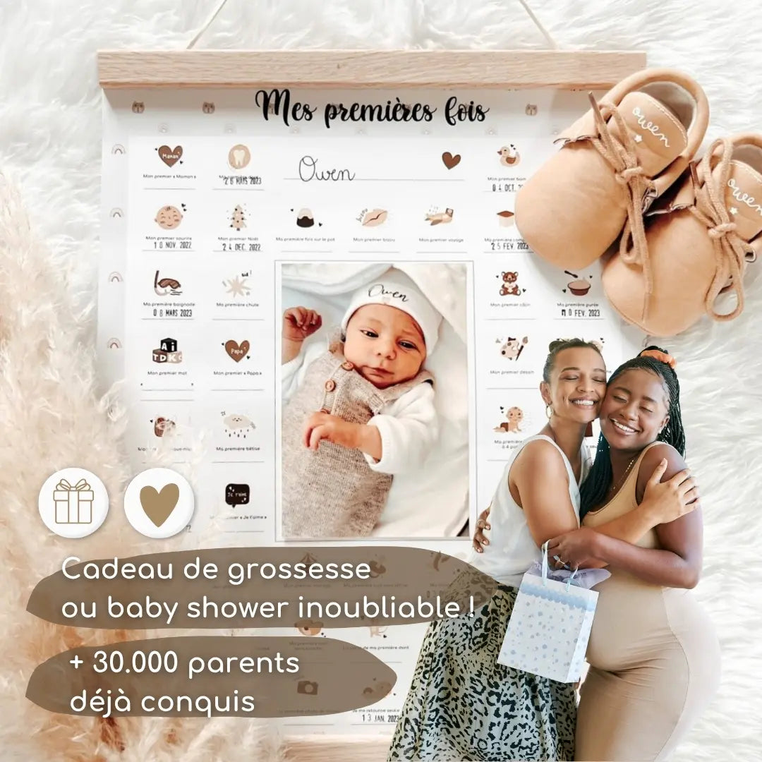 Coffret grossesse avec affiche à tamponner