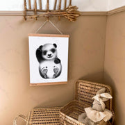 Affiche mes petits petons keeplove empreintes main pied bebe panda decoration chambre bebe