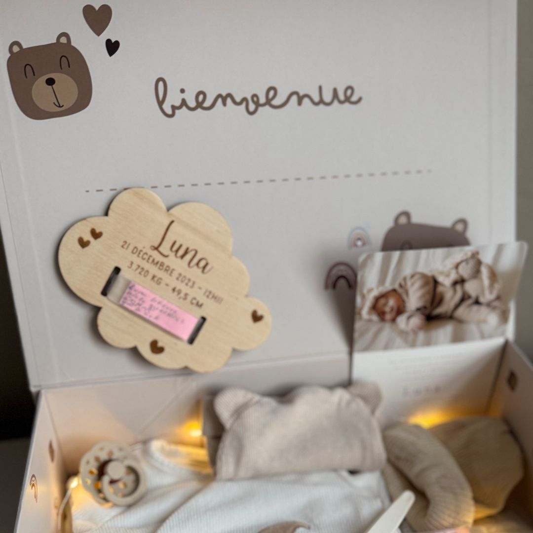 Boîte à Souvenirs Bébé – Coffret Naissance à Remplir