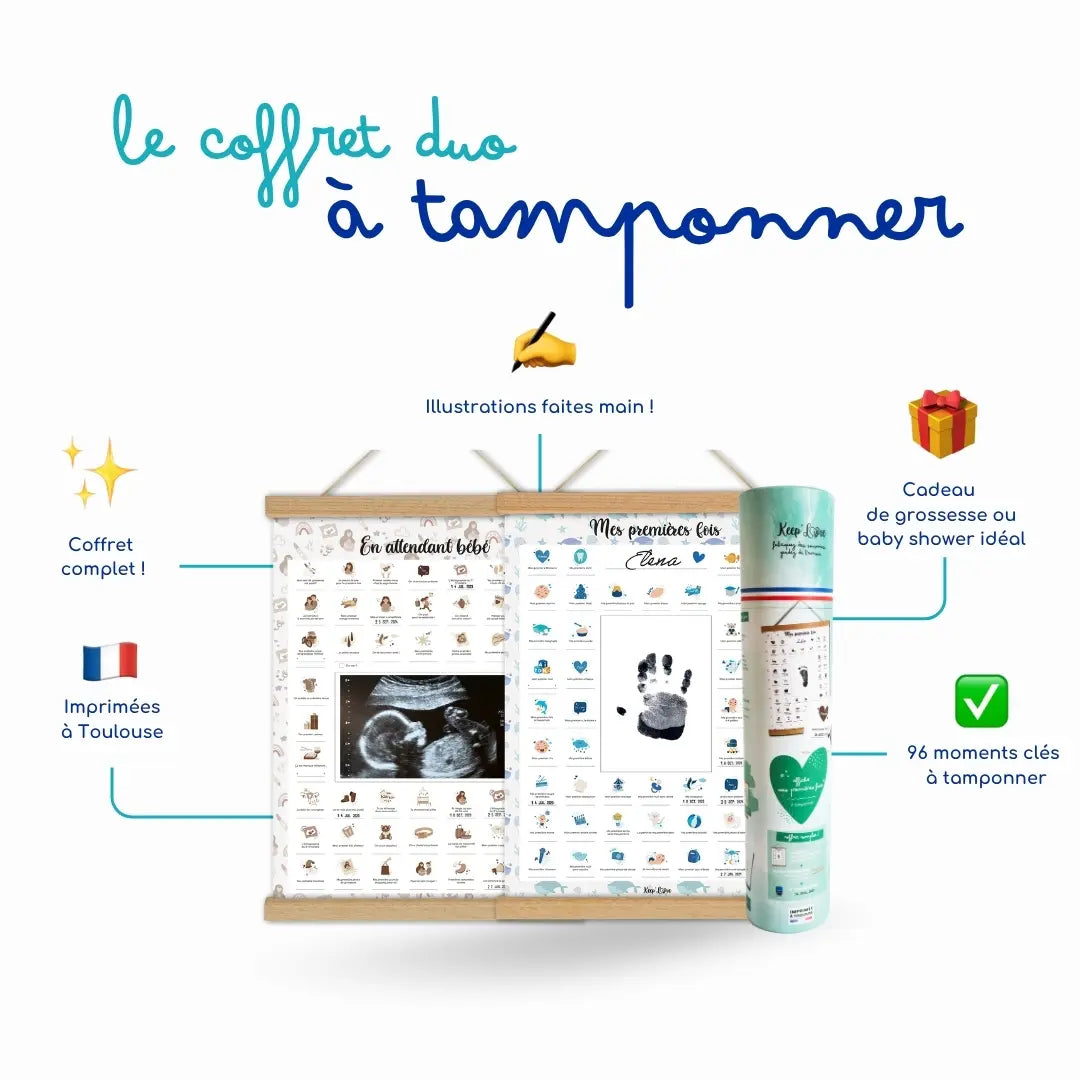 Cadeau naissance créatif avec affiches à compléter soi-même