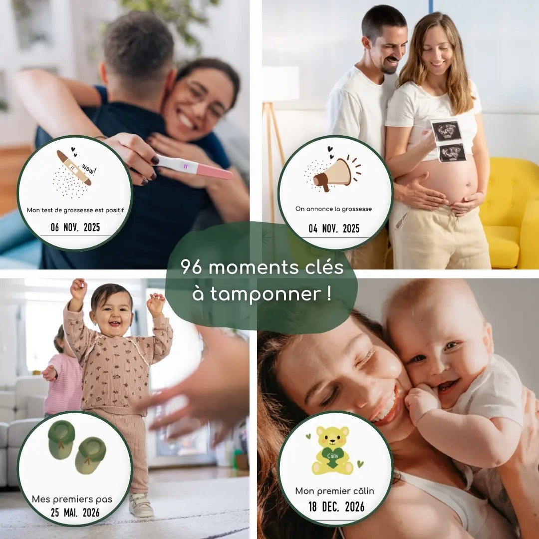 Coffret Cadeau Femme Enceinte – Affiches Duo Grossesse & Bébé (Lion)