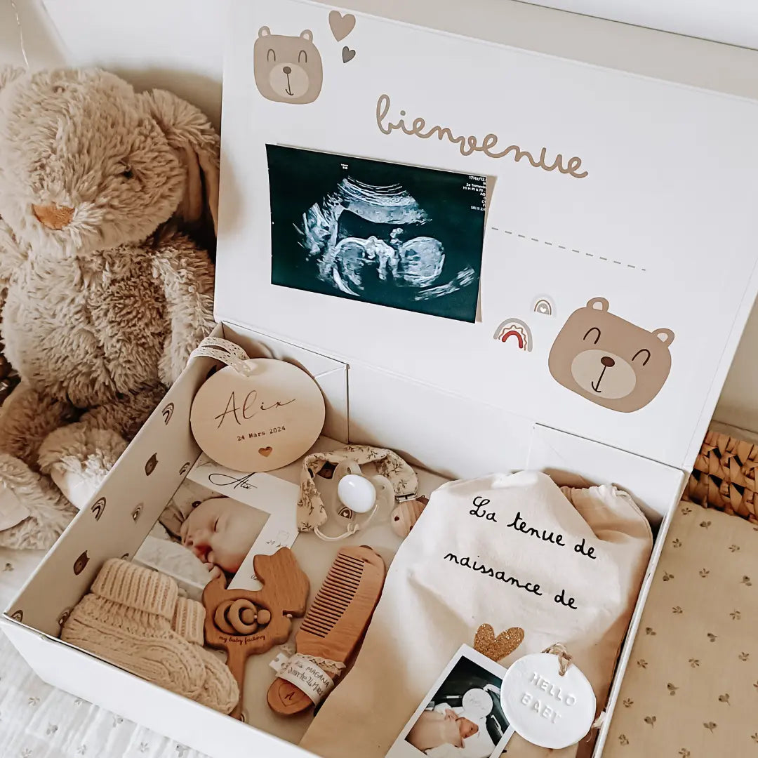 Boîte à Souvenirs Bébé – Coffret Naissance à Remplir