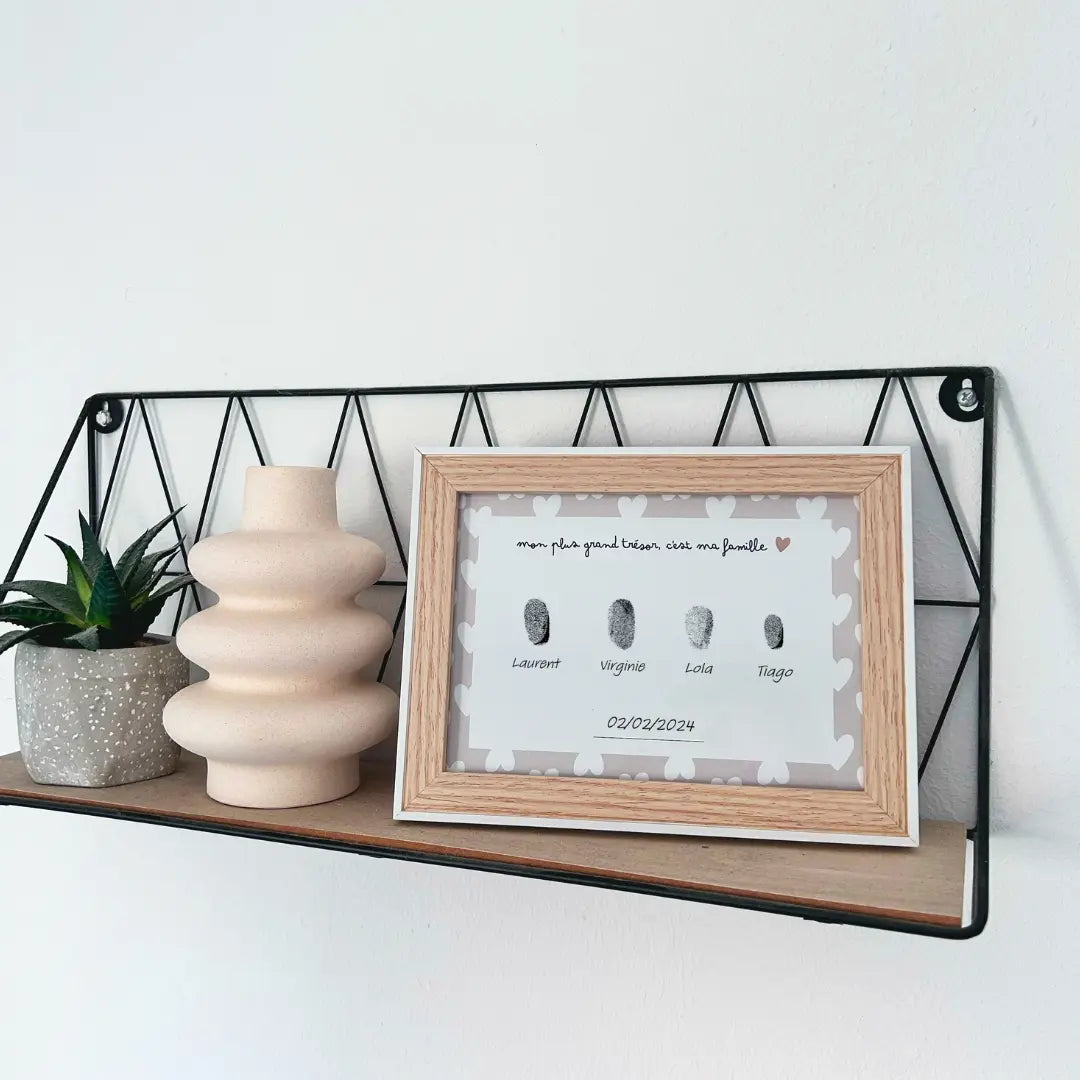 Coffret cadre empreinte famille complet avec accessoires