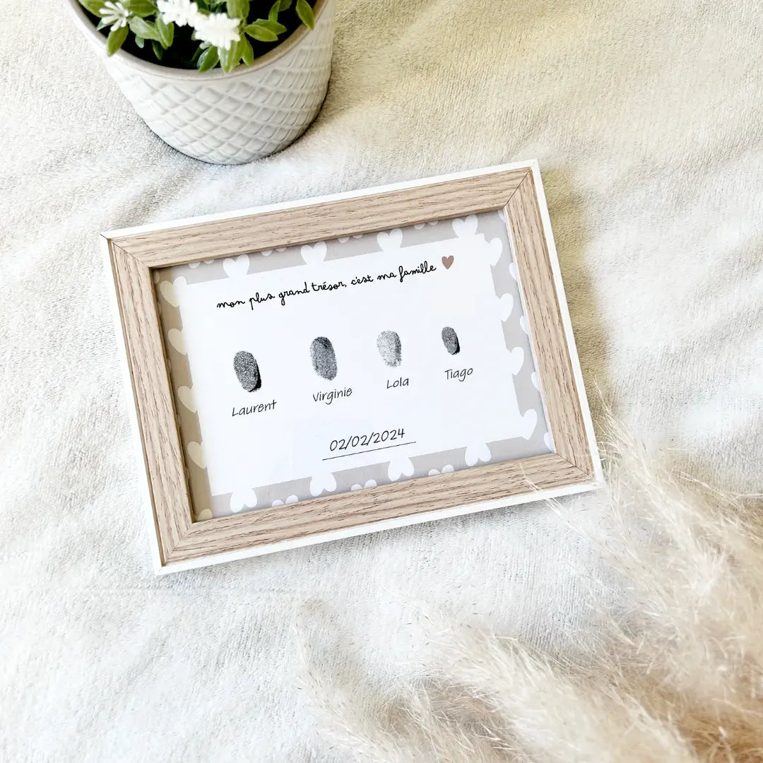 Empreintes mains famille réalisées avec le kit Keep’Love