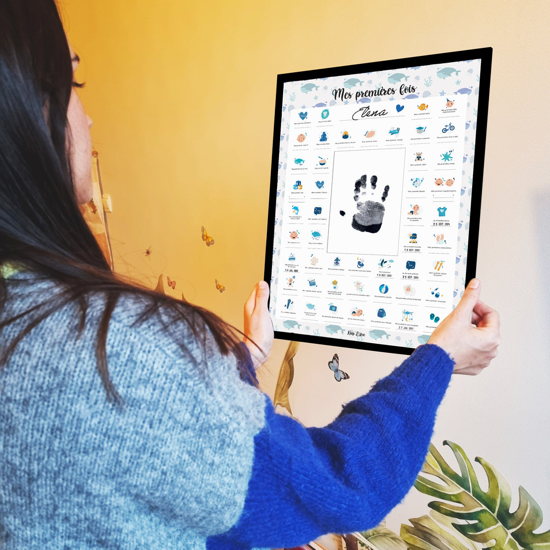 Coffret Cadre Noir “Mes Premières Fois” à tamponner – Thème Baleine