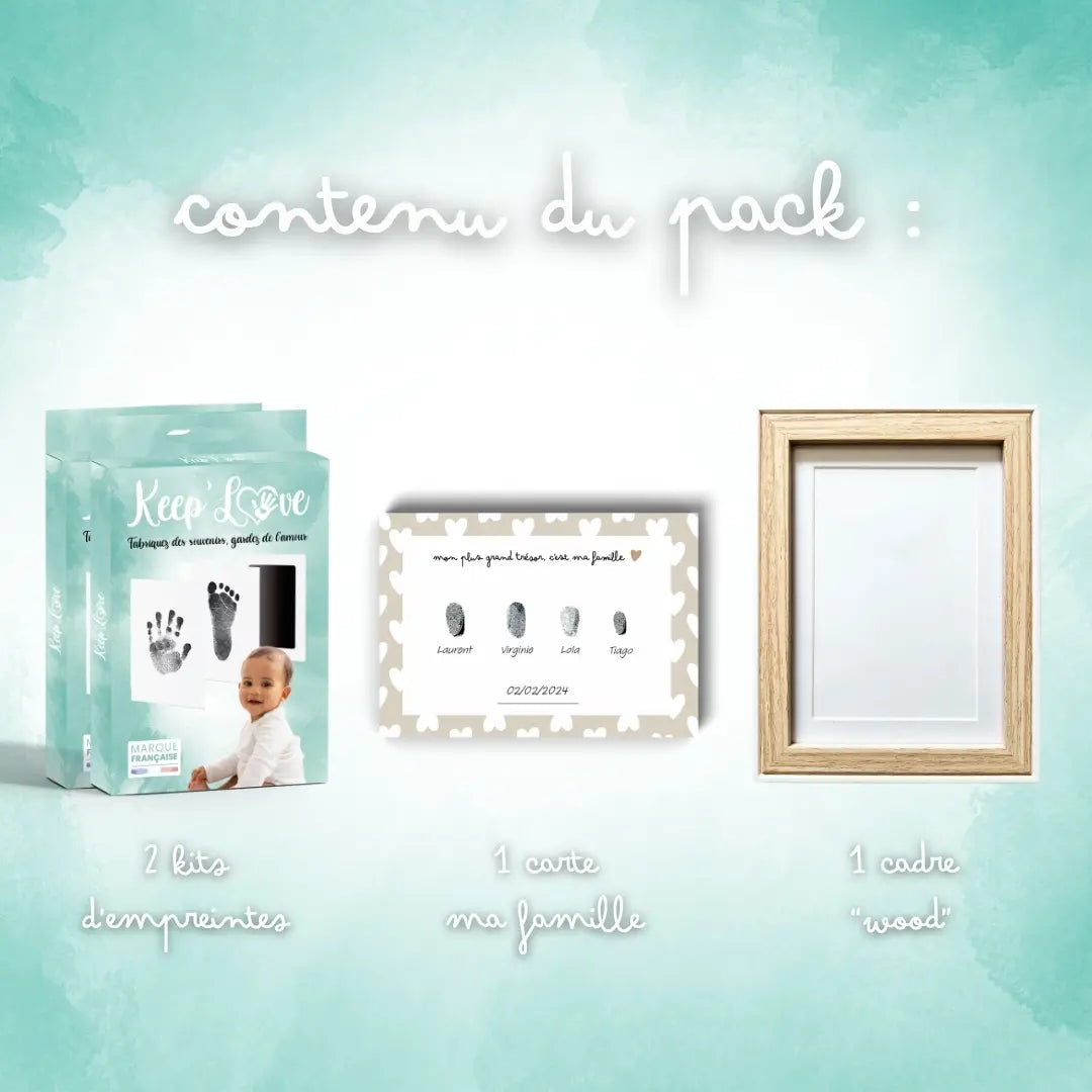 Tableau empreinte famille, idée cadeau originale pour la maison