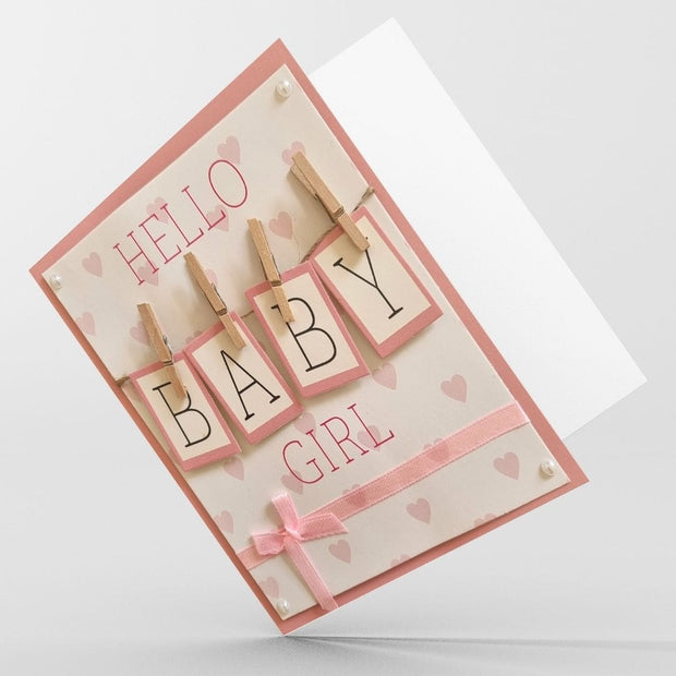Carte Naissance "Hello Baby Girl"